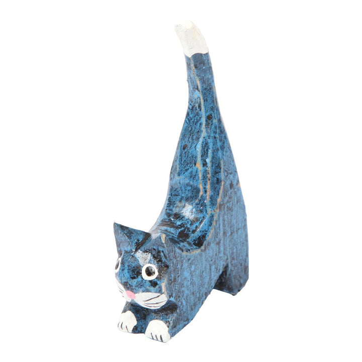 Wooden Cat Shelf Ornament