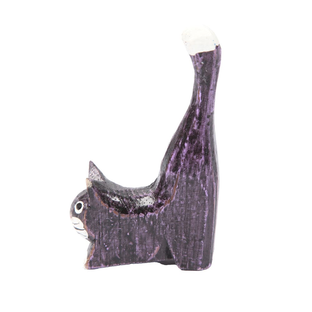 Wooden Cat Shelf Ornament