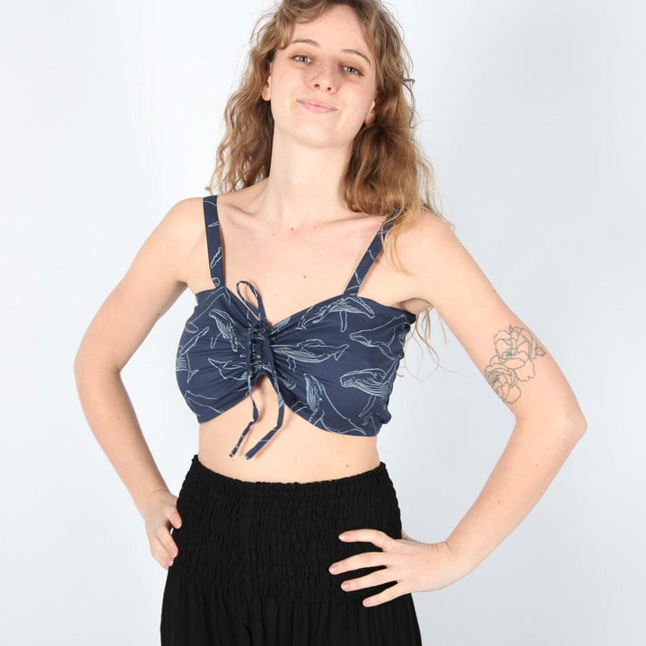 Whale Print Crop Top