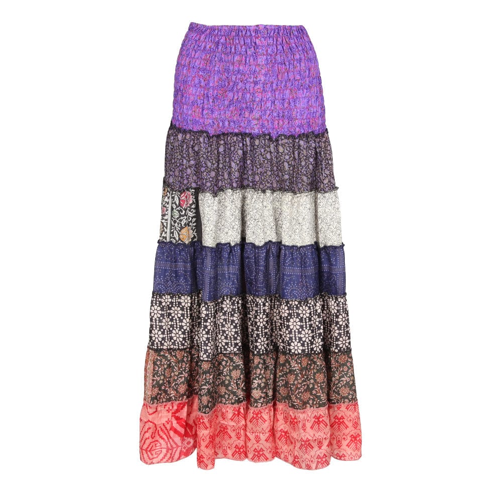 Recycled Sari Tiered Skirt