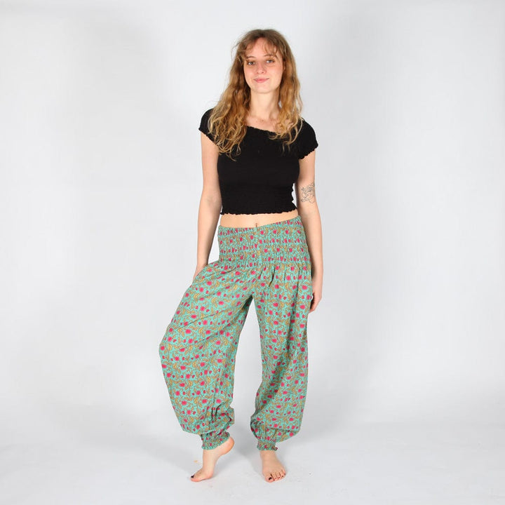 Flower Print Indian Genie Pants