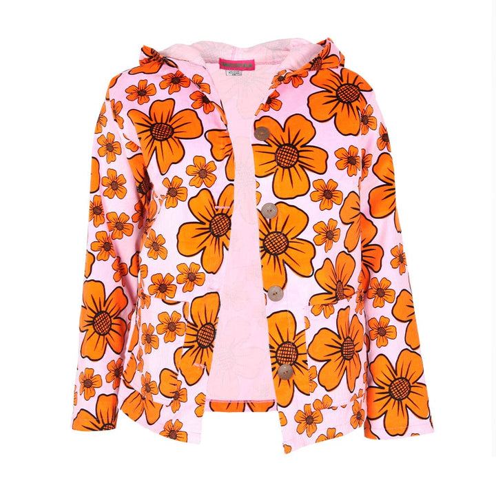 Flower Print Cord Jacket