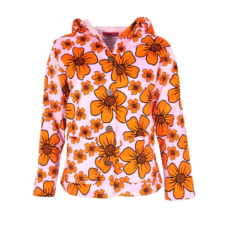 Flower Print Cord Jacket