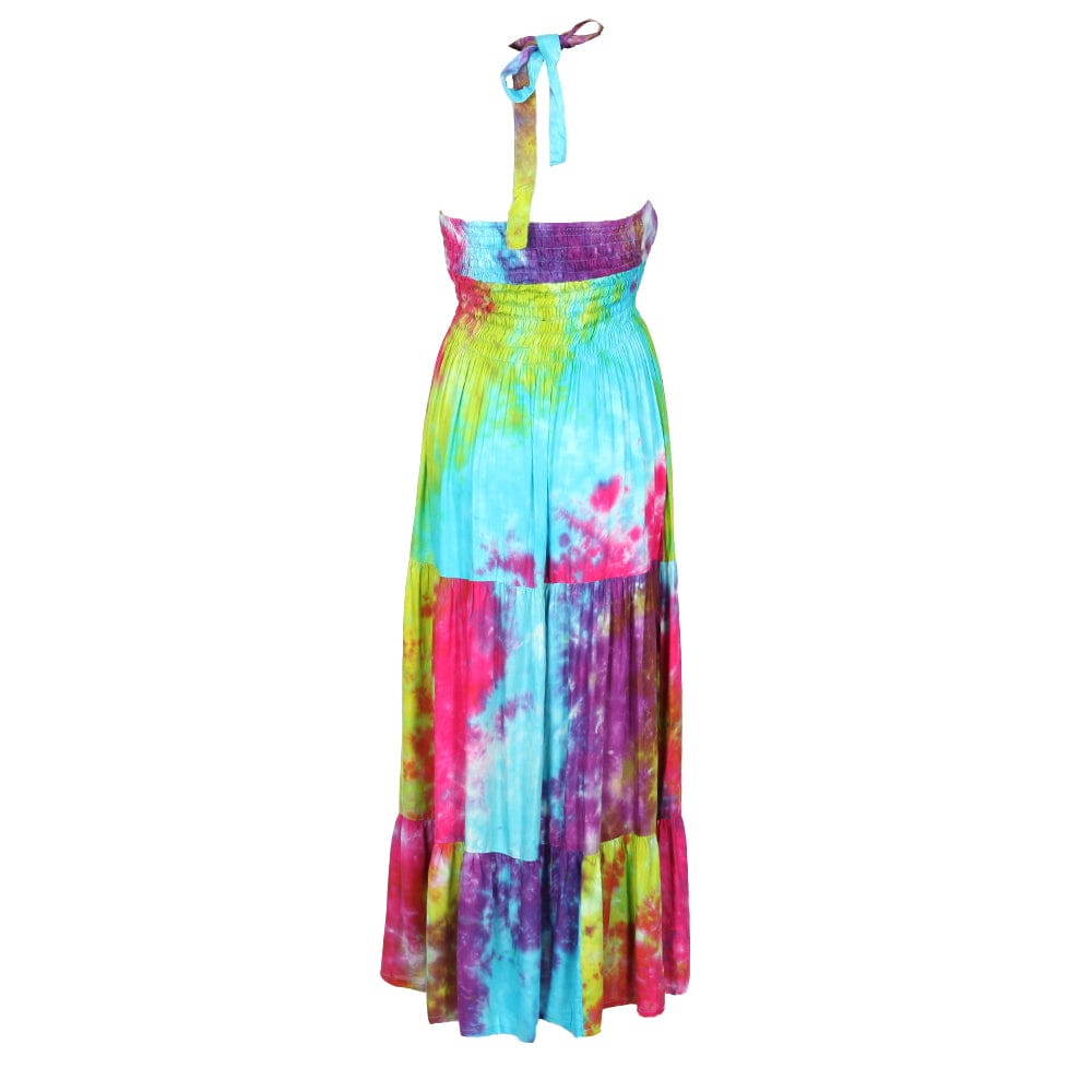 Tie Dye Halter Neck Maxi Dress