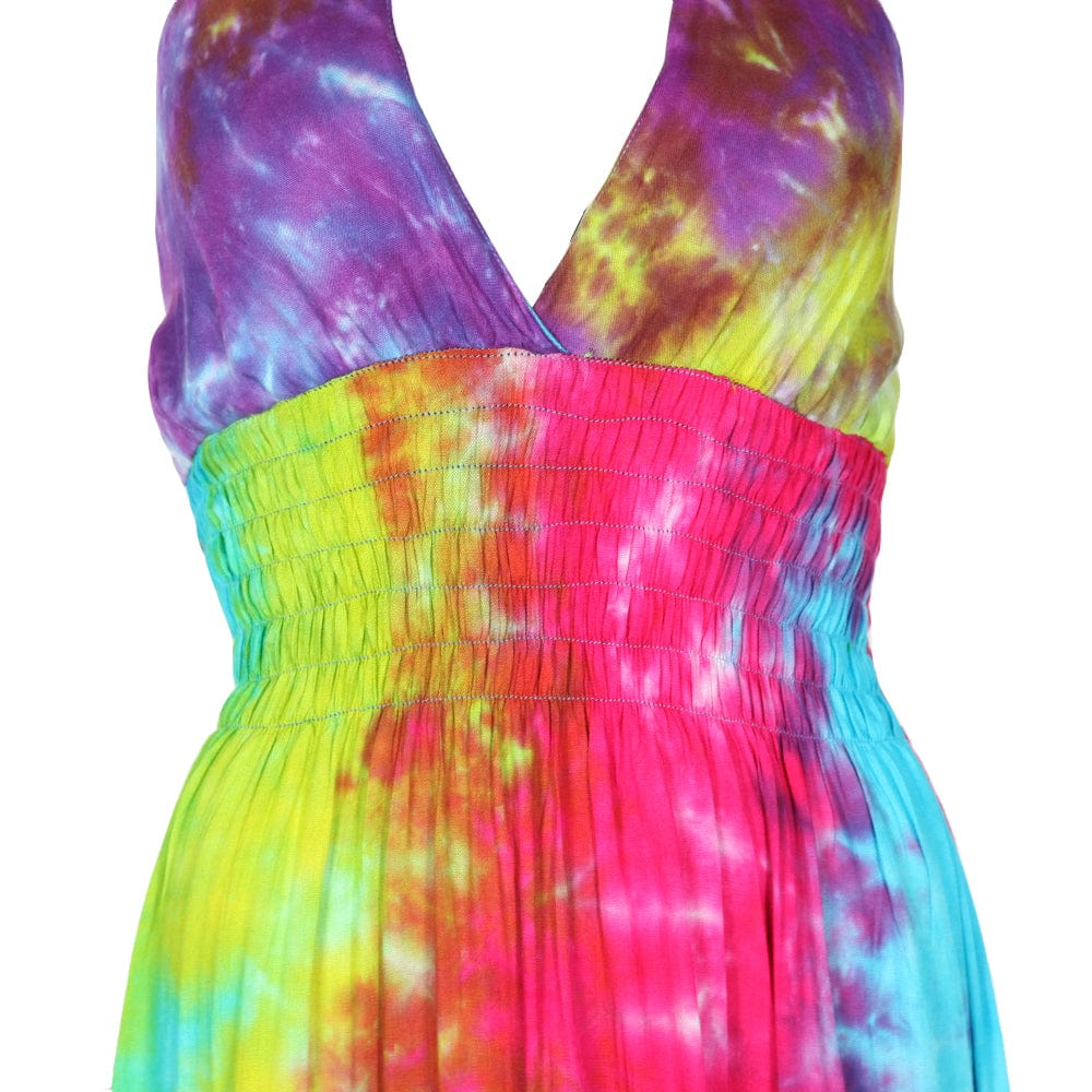 Tie Dye Halter Neck Maxi Dress