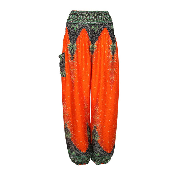 Peacock Feather Harem Pants