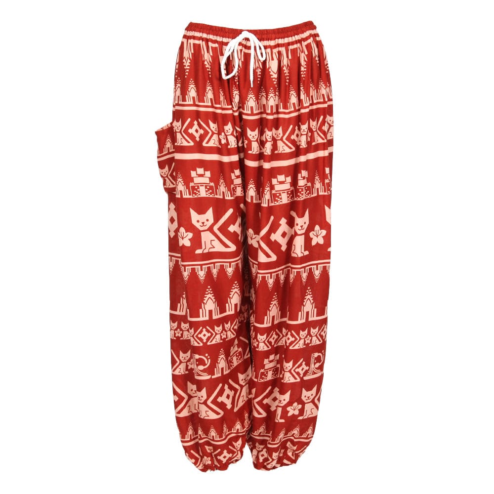 Cat Print Harem Trousers