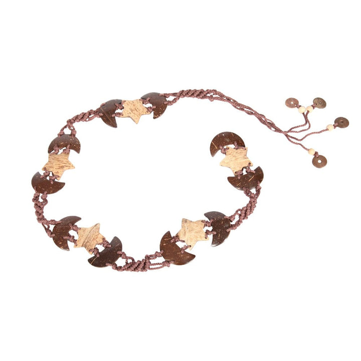 Sun & Moon Coconut Shell Belt