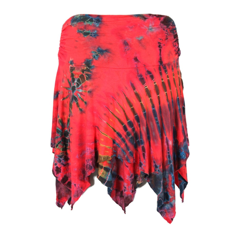 Tie Dye Hanky Hem Mini Skirt