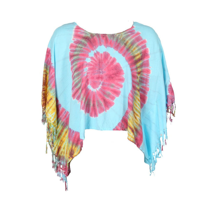 Tie Dye Cropped Poncho