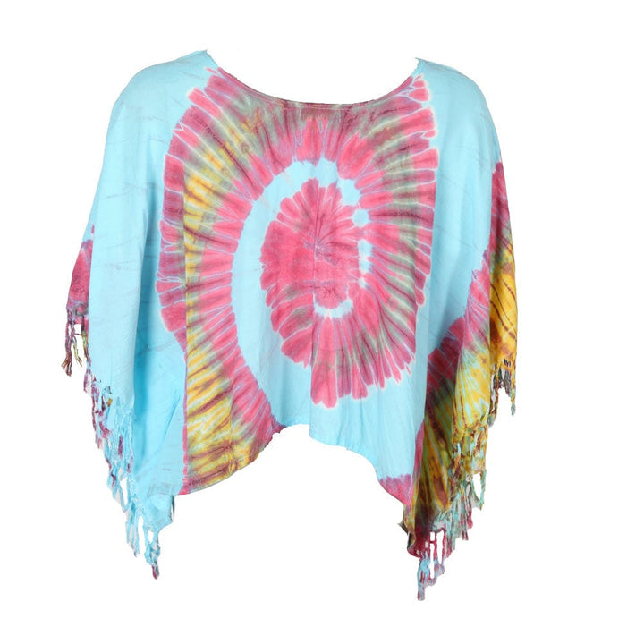 Tie Dye Cropped Poncho