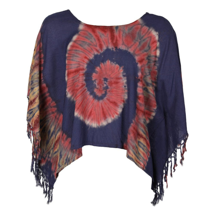 Tie Dye Cropped Poncho