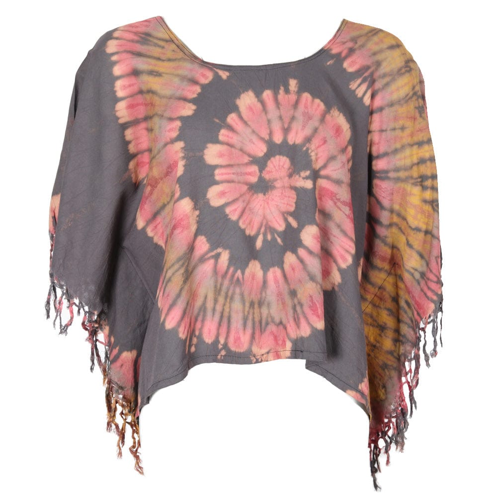 Tie Dye Cropped Poncho