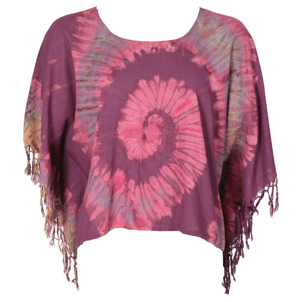 Tie Dye Cropped Poncho