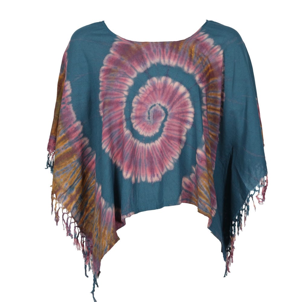 Tie Dye Cropped Poncho