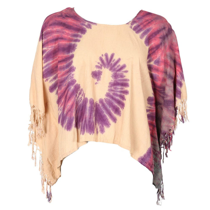 Tie Dye Cropped Poncho