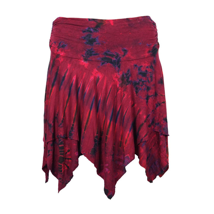 Tie Dye Hanky Hem Mini Skirt