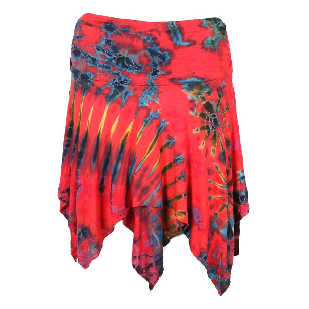 Tie Dye Hanky Hem Mini Skirt