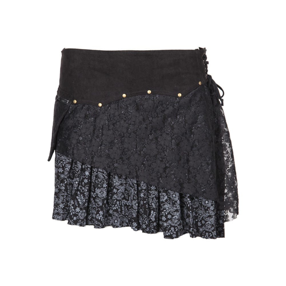 Layered Asymmetric Mini Skirt