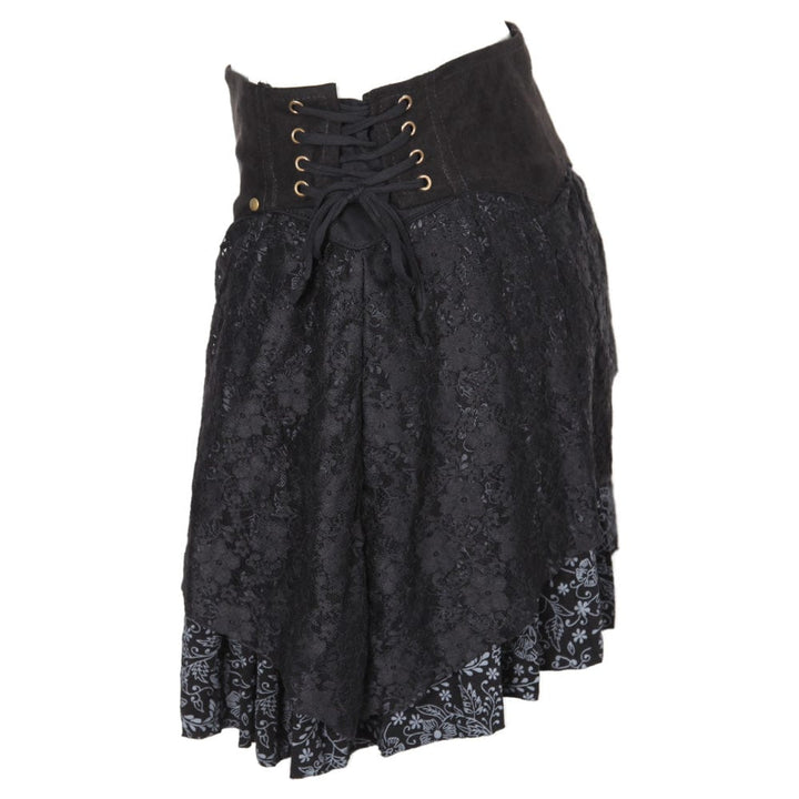 Layered Asymmetric Mini Skirt