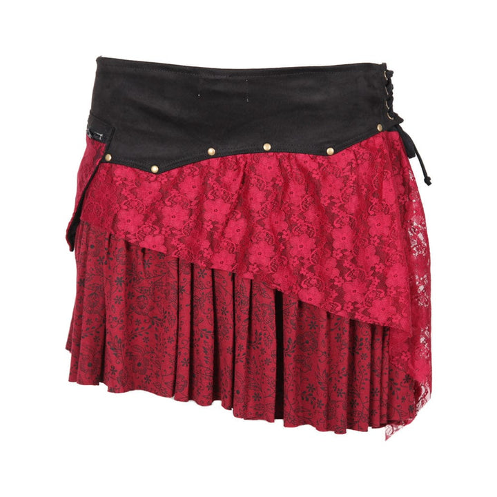 Layered Asymmetric Mini Skirt