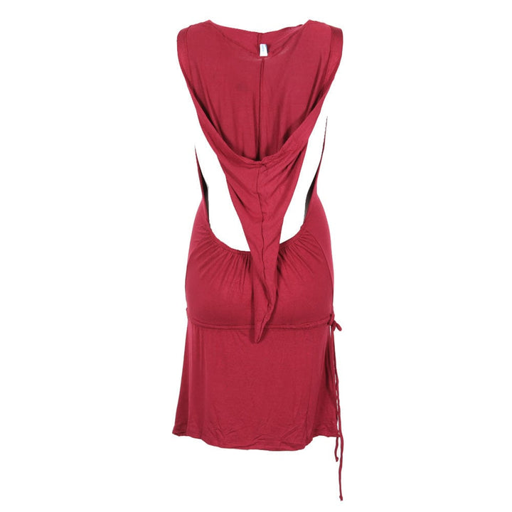 Backless Hooded Dress