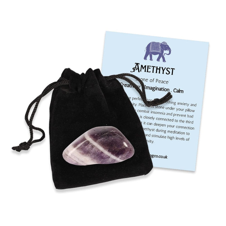 Amethyst Crystal Tumble Stone - Creativity . Imagination . Calm