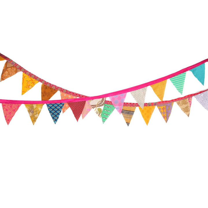 Extra Long Recycled Sari Flag Bunting