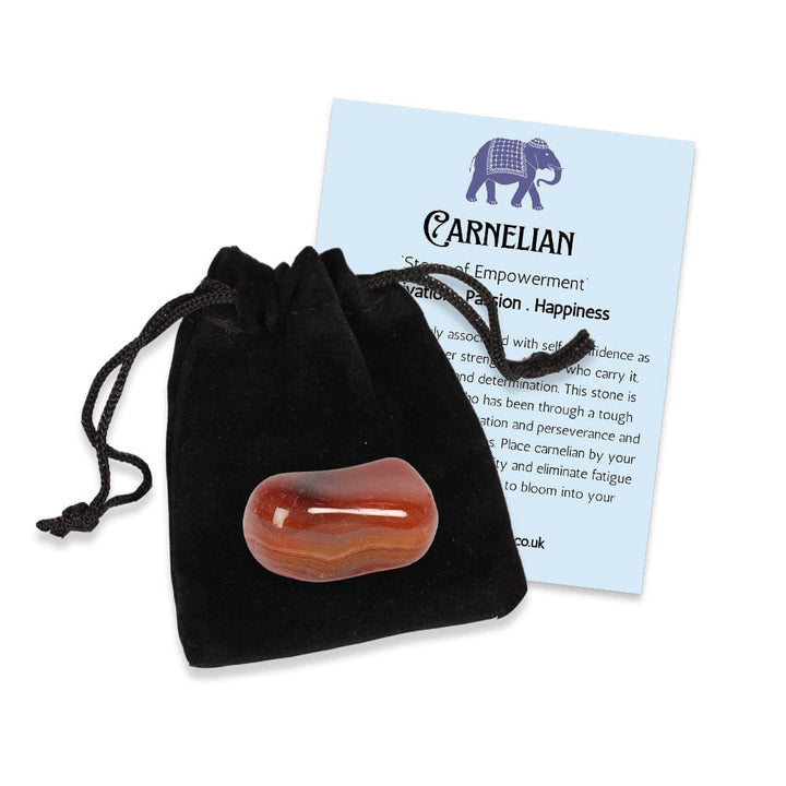 Carnelian Crystal Tumble Stone - Motivation . Passion . Happiness