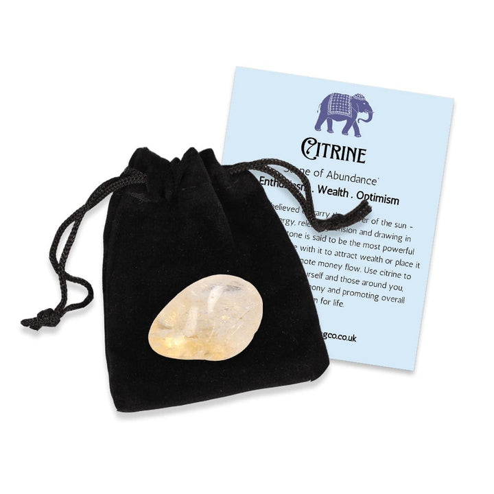 Citrine Crystal Tumble Stone - Enthusiasm . Wealth . Optimism