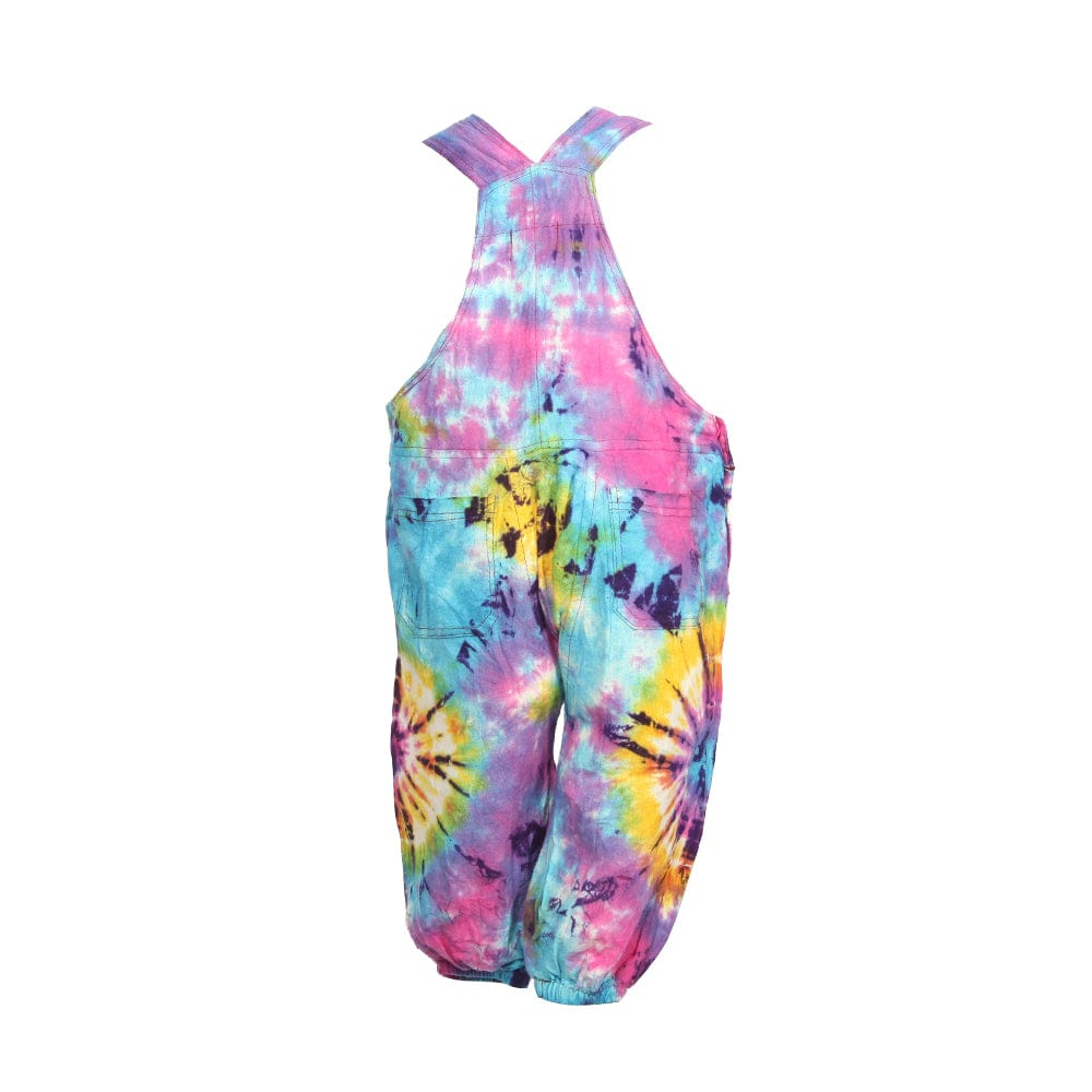 Kids Rainbow Tie Dye Dungarees