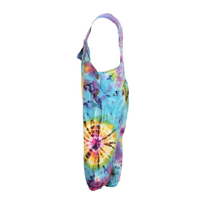 Kids Rainbow Tie Dye Dungarees