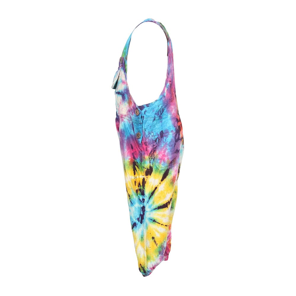 Kids Rainbow Tie Dye Dungarees