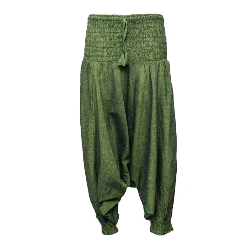 Plain Drop Crotch Harem Pants