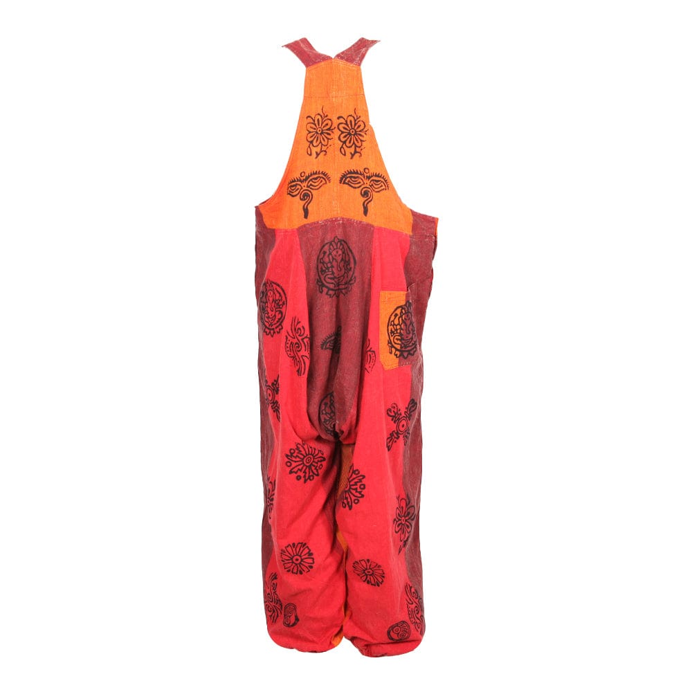 Block Print Harem Dungarees