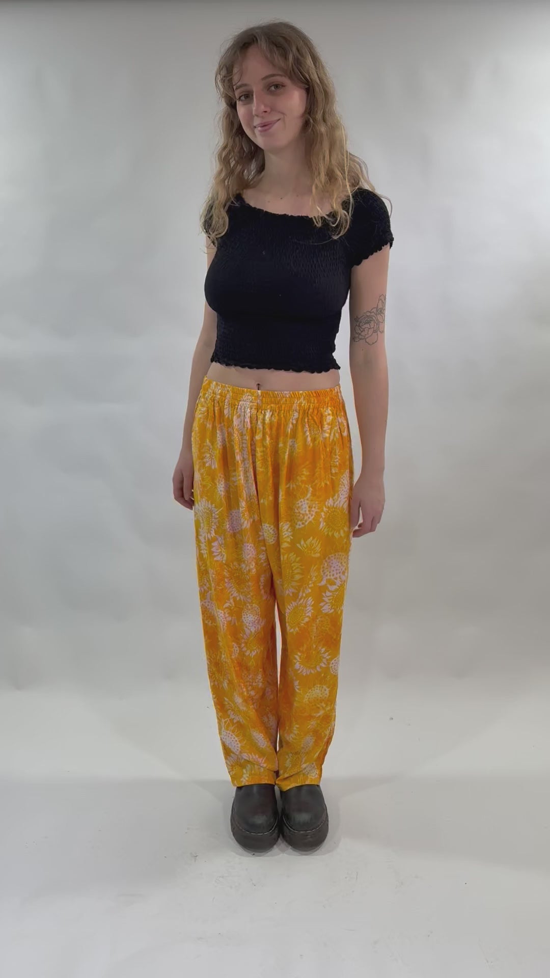 Bali Sunflower Print Trousers