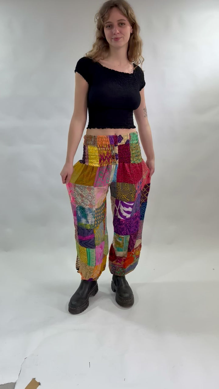 Zero Waste Patchwork Genie Pants