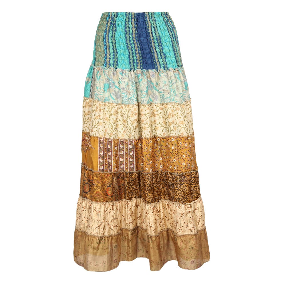 Recycled Sari Tiered Skirt