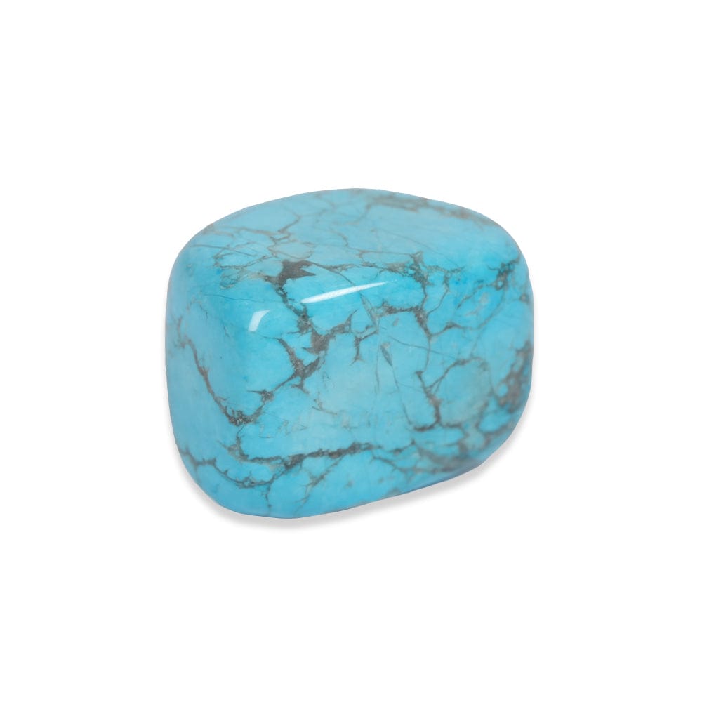 Turquoise Howlite Crystal Tumble Stone - Patience . Relaxation . Clarity