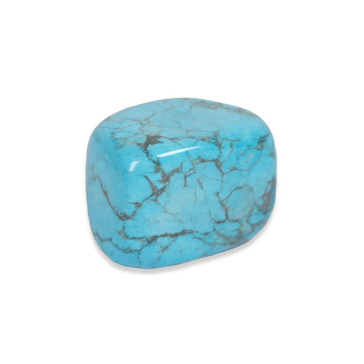 Turquoise Howlite Crystal Tumble Stone - Patience . Relaxation . Clarity