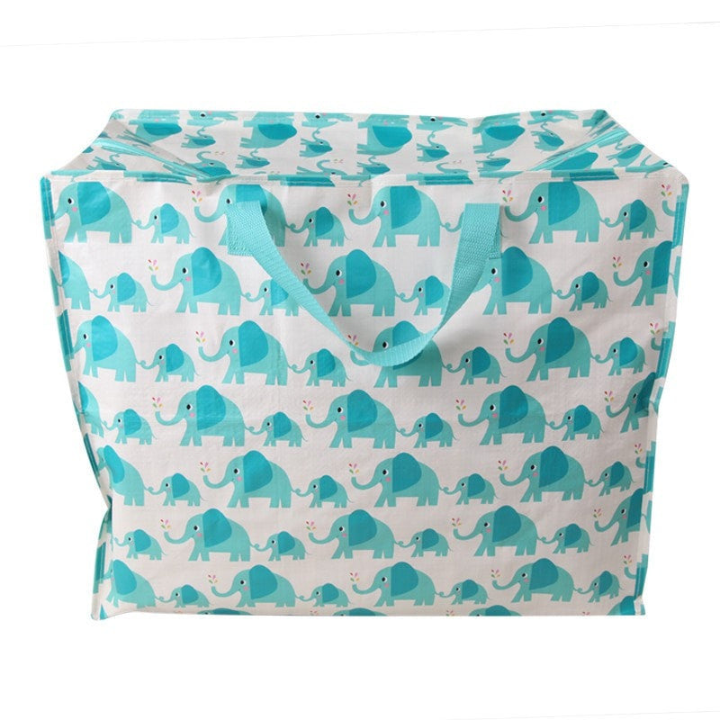 Elephant Print Recycled Laundry Bag