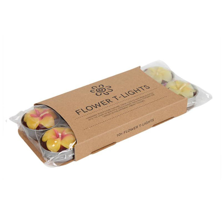 Scented Flower T-light Candle Set of 10