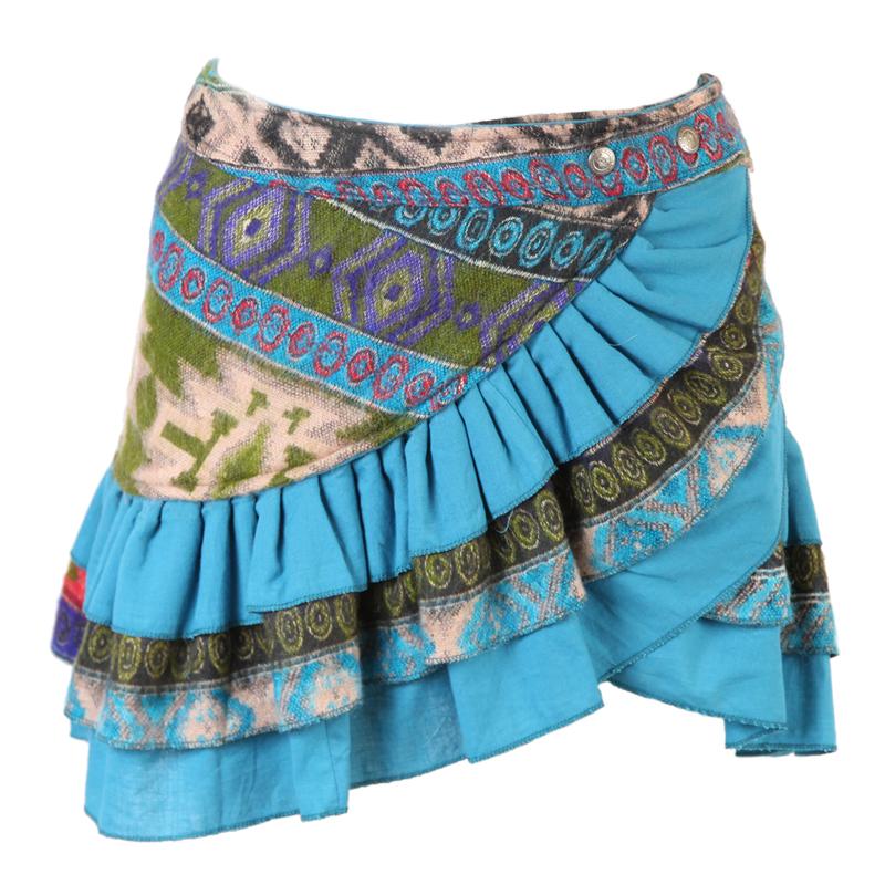 Blanket Mini Popper Skirt