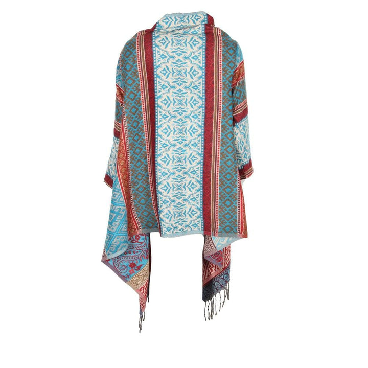 Geometric Blanket Wrap Cardigan