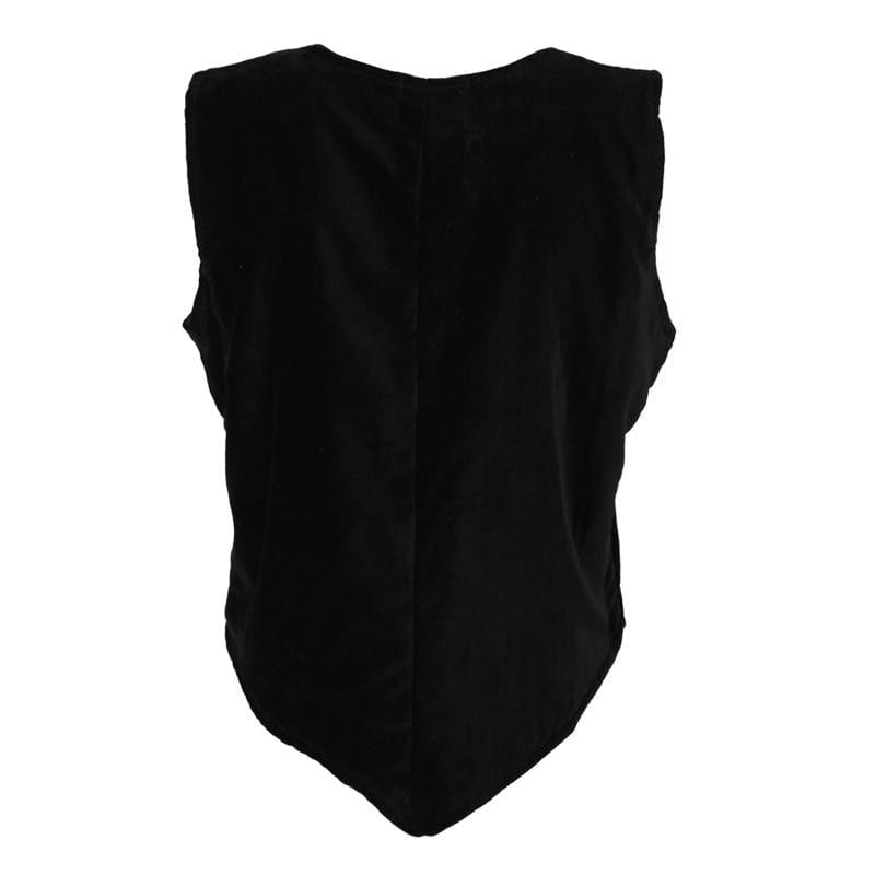 Men's Velvet Button Up Waistcoat