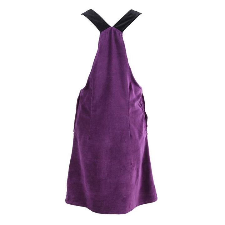 Velvet Pinafore Dungaree Dress