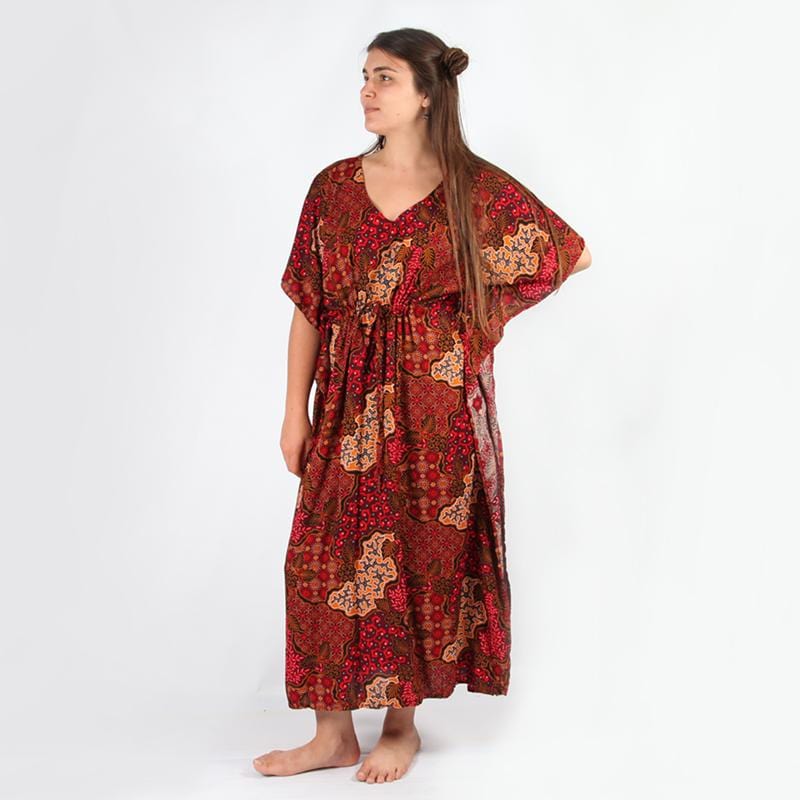 Drawstring Printed Kaftan