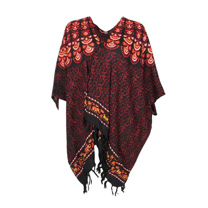 Peacock print Kimono Shrug