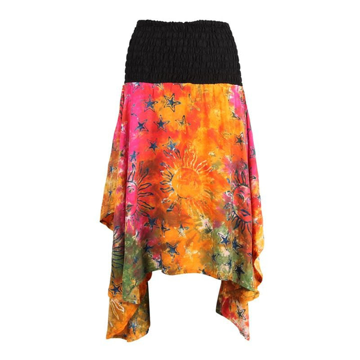 Batik Print Hanky Hem Skirt..