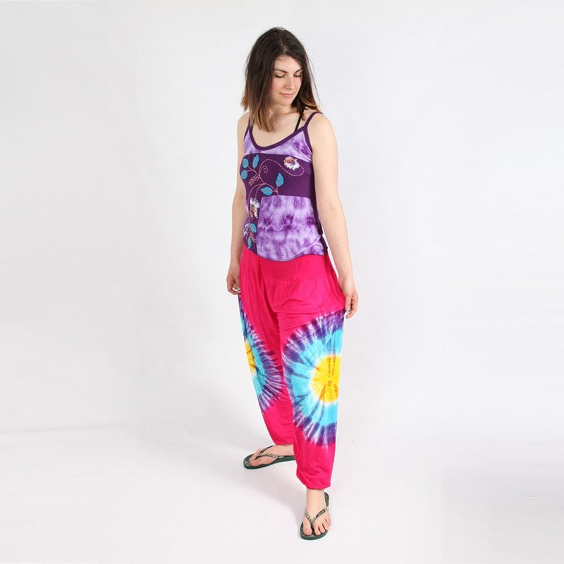 Tie Dye Detail Jersey Genie Trousers